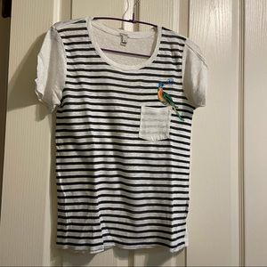 J Crew Linen Pocket Tee